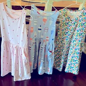 Lot of 3 Girls Summer Dresses size L (10-12)